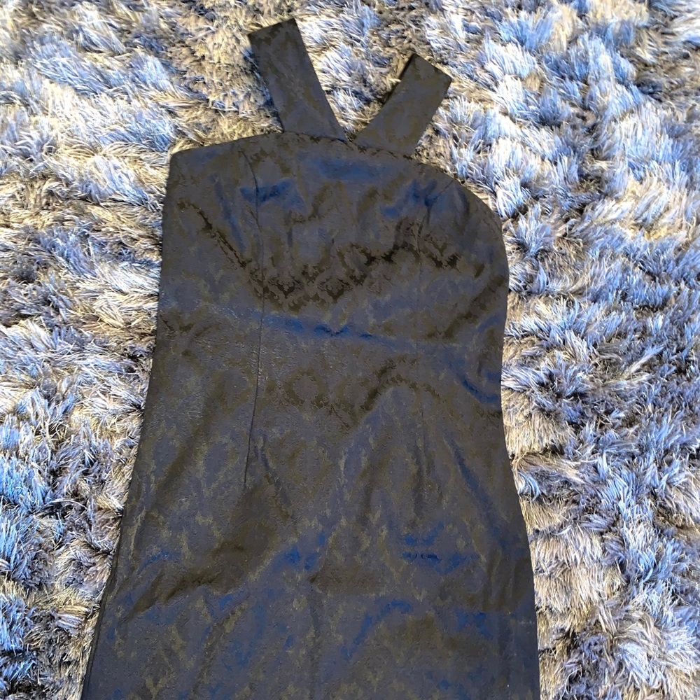 Guess fitted black ornate dress